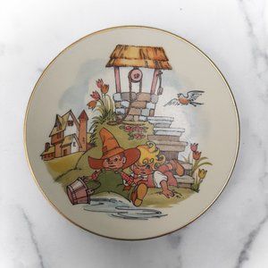 VINTAGE Jack and Jill Collectible Kid's Plate JACKSON CHINA National Airlines